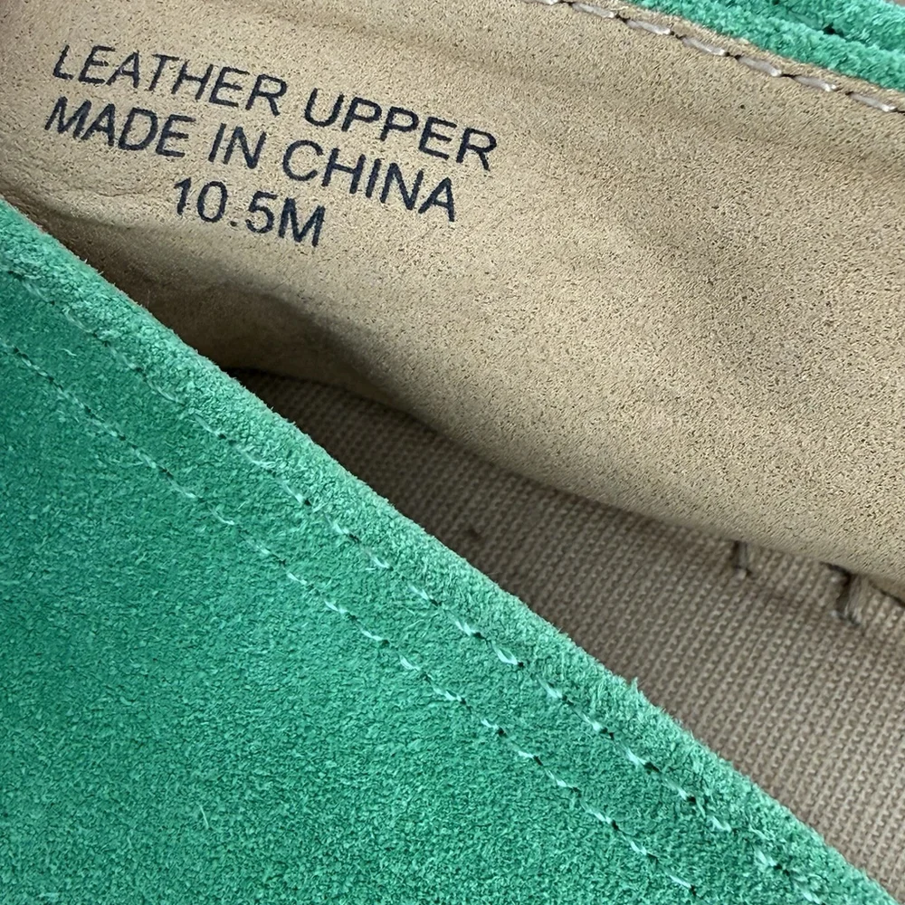 Talbots Izzy Knot Green Suede Espadrilles Women’s Size 10.5